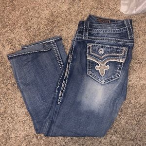 Rock revival 26 medium wash capris jeans